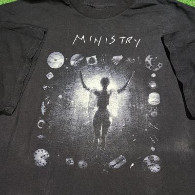 Ministry Industrial Rock Band Unisex Cotton Black T-Shirt All Size AL778 Unisex T-Shirt