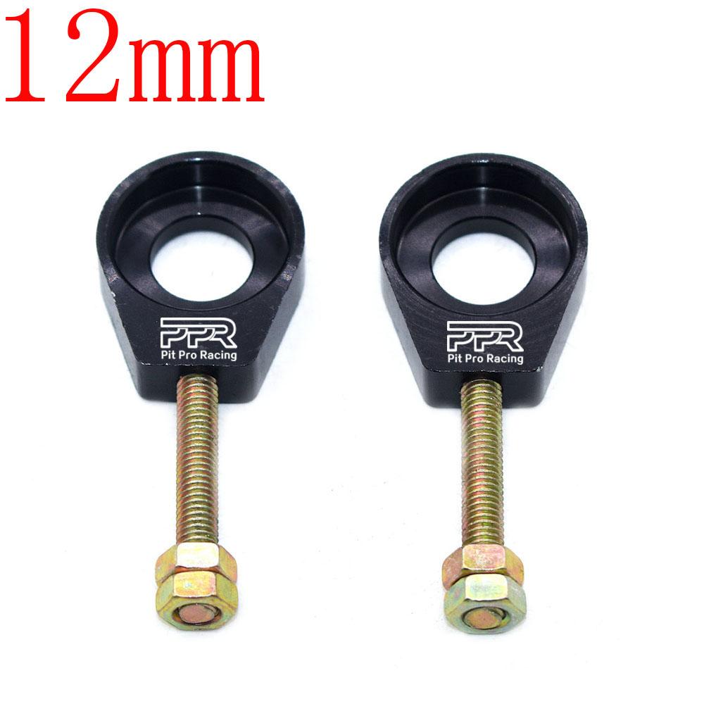 110cc 125cc 140cc Aluminum Chain Tensioner Adjuster Dirt Bike Pit ATV Motorcycle Scooter 12mm or 15mm Rear Wheel axle hole