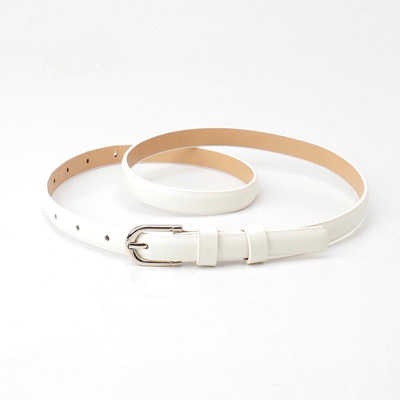 Korean Style Fashionable Women's Thin Belt with Alloy Pin Buckle - Perfect for Skirts and Small Suits