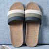 Cotton and Linen Non-Slip Home Slippers for Men and Women – Indoor Summer Slippers with Thick Bottom for Wooden Floors.