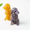 Water Crystal Resin Dog Figurine With Goldendoodle Design For Office Decor And Home Display