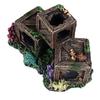 Simulierte Weinkistenform Aquariendekoration Harz Versteck Fischtank Ornament Dekorativ Hohl