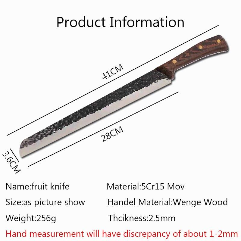 Stainless Steel Kitchen Chef Watermelon Fruit Knife Meat Fish Sushi Knife Slicing Cutter