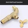 Heavy Gauges Lockable Ice Proof Water Spouts Outdoor Not -theft Sink Faucet for Residential Public Space Gardening