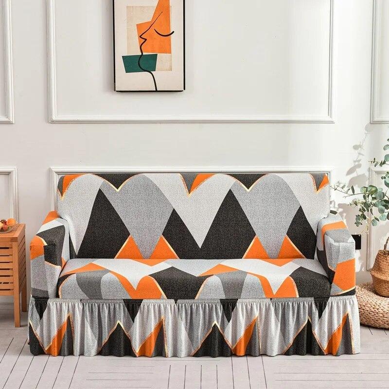 Elastyczna spódnica narzuty na sofy do salonu elastyczne narzuty na sofę funda sofa krzesło narzuta na sofę Home Decor duży rozmiar 350cm