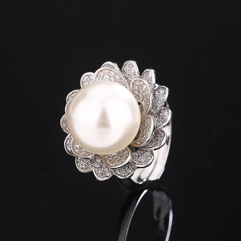 Jewelry Copper Bottom Pearl Plated Retro Lotus Set Female 14Mm