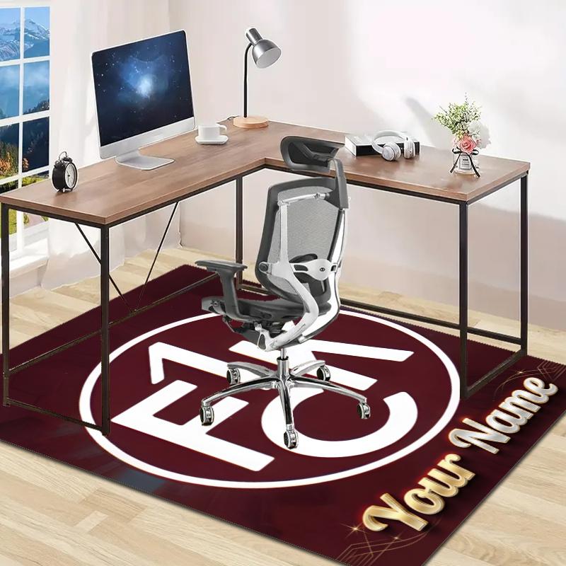 1.FC Kaiserslautern Design Area Rug Personalized Name- Non-Slip, Soft & Cozy Floor Mat for Living Room, Office - Indoor/Outdoor Carpet