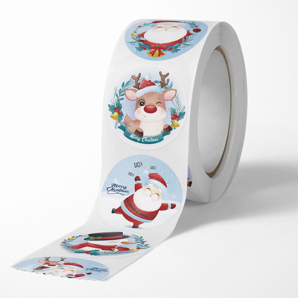 Christmas Roll Paper Label, Christmas Party Decoration Sticker