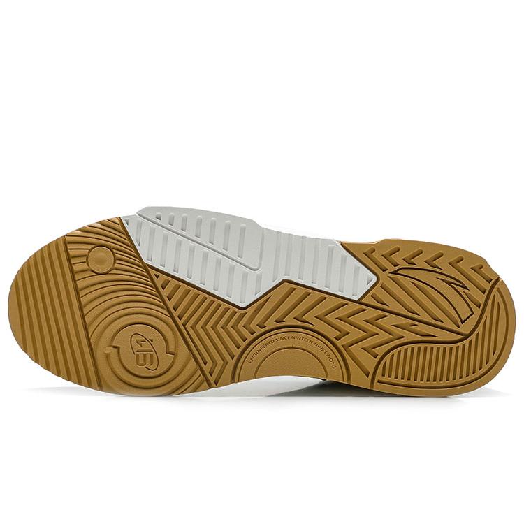 New Anta Life Collection Wear-resistant And Lightweight Low-Top Skateboard Shoes Men's White Green 912238085-2