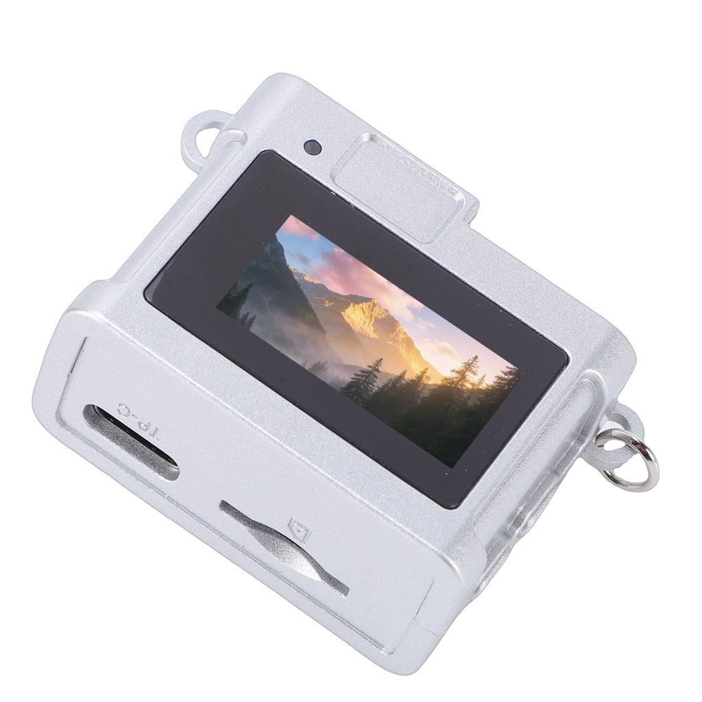 Keychain Camera HD Retro Digital Tiny Portable Pocket Camera CCD Fun Gadget with LED Light 4 Filters for Travel Study