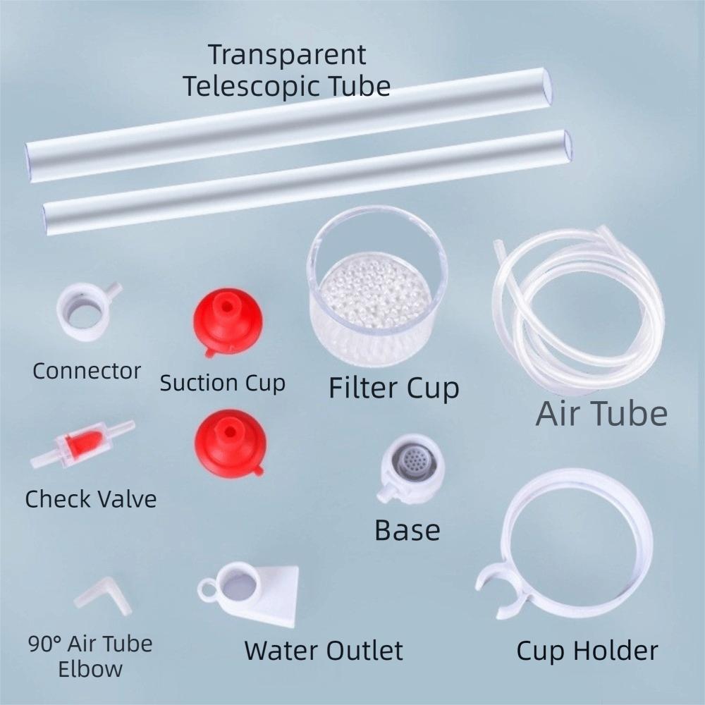 Powerful Suction Fish Waste Collector Detachable Aquarium Bottom Poop Cleaner Fish Tank