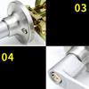 Aluminium Zinc Zinc Alloy Door Handle Lock Silver Three Bar Handle Lock Universal Home Door Lock  Bedroom