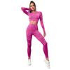 Seamless Water Washed Hollow Yoga Suit Set, High Waist And Hip Lifting Fitness Long Suit, Long Pants, Sports Running Yoga Suit Set For Women