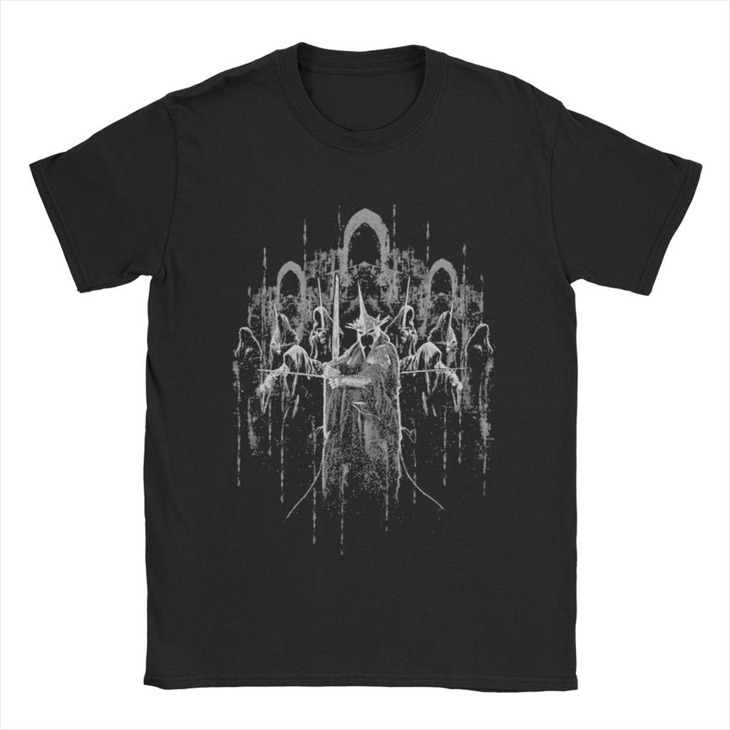 Męski T-shirt Mordor L-Władcy P-Pierścieni Zabawny T-shirt z czystej bawełny z krótkim rękawem T-shirt z okrągłym dekoltem Top Prezent