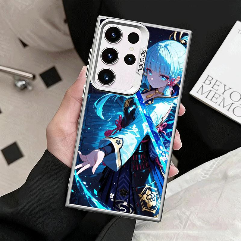 Genshin Impact Kamisato Ayaka Weiche Handyhülle für Samsung Galaxy S24 S25 FE S26 Edge S23 Ultra S22 Plus S21 + Stoßfeste Hülle B