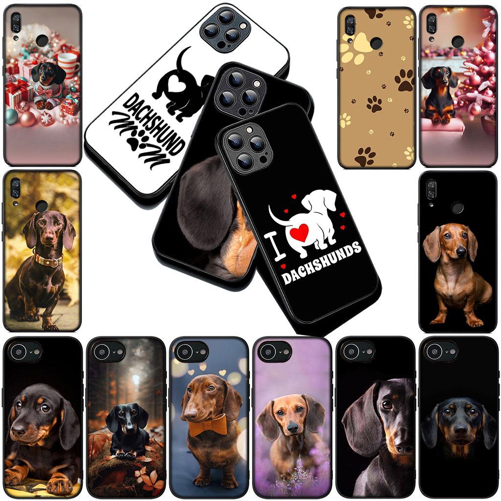 Phone Cover for Motorola Moto G86 G57 E14 E15 G14 G34 G35 G84 G24 A54 G15 Power E22 Casing Soft Case Wallpaper Dachshund Dog