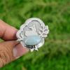 Sterling Silver Oval March Birth Aquamarine Stone Statement Promise Mother Ring