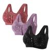 Women's Cotton Breathable Vest Style Large Size Bra Front Button Bra