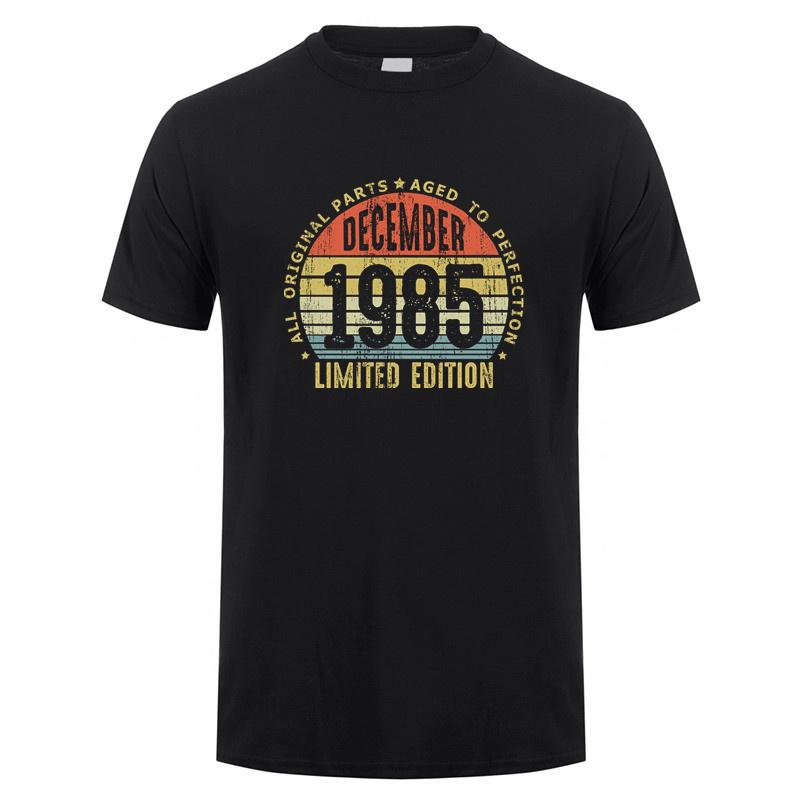Made In January 1985 T Shirt Short Sleeve Born In March September October Every Month of 1985 Tops 40th Birthday Gift Tee OT037