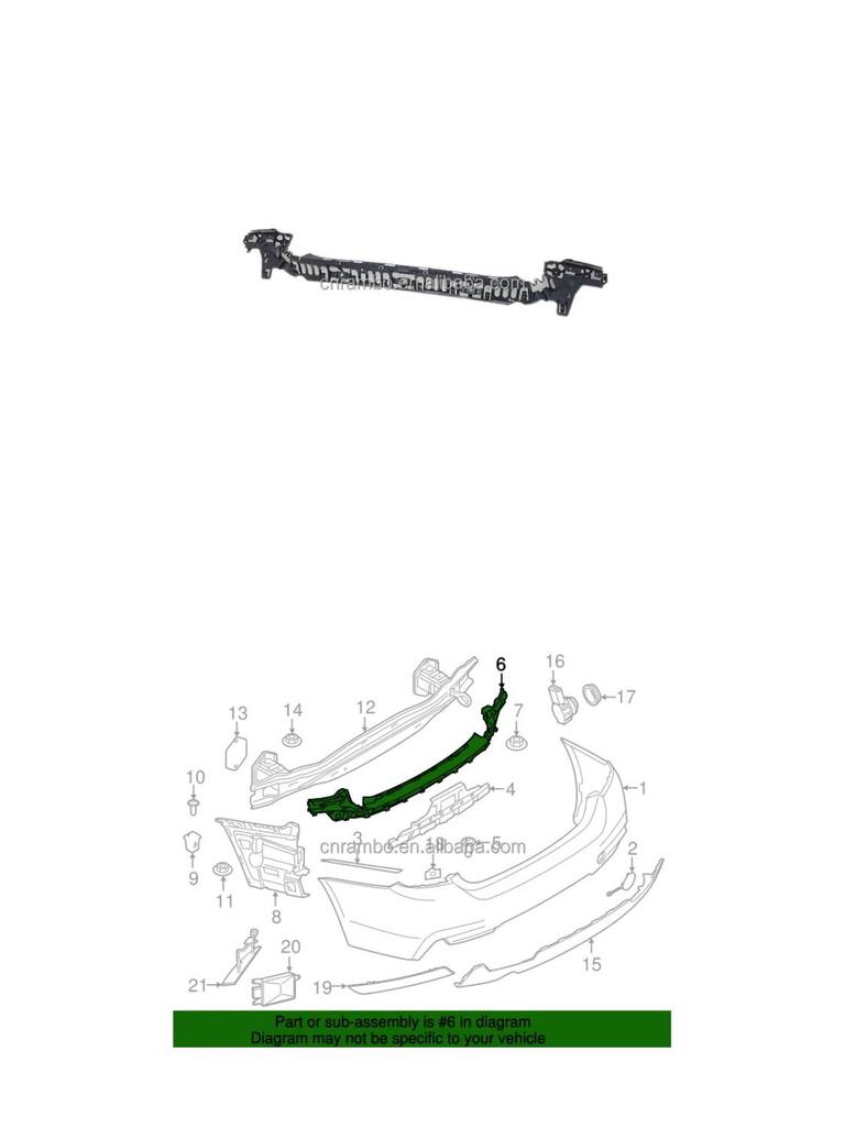 Inre fäste för bakre stötfångare för BMW 4-serie (F32, F33, F36, F83) 2012-2020 - Artikelnummer 51127316350