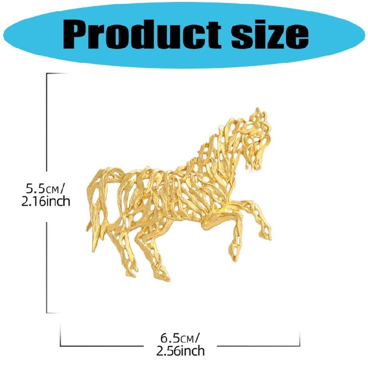 Artistics Hollow Out Equine Pin Sturdy Metal Jewelry For Festive Event Daily Wear