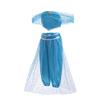 [Dressy Daisy] Toddler Girl Princess Jasmine Costume Cosplay Kids Skirt Aladdin Dress Halloween Costume Blue Size 5-6 Years 115
