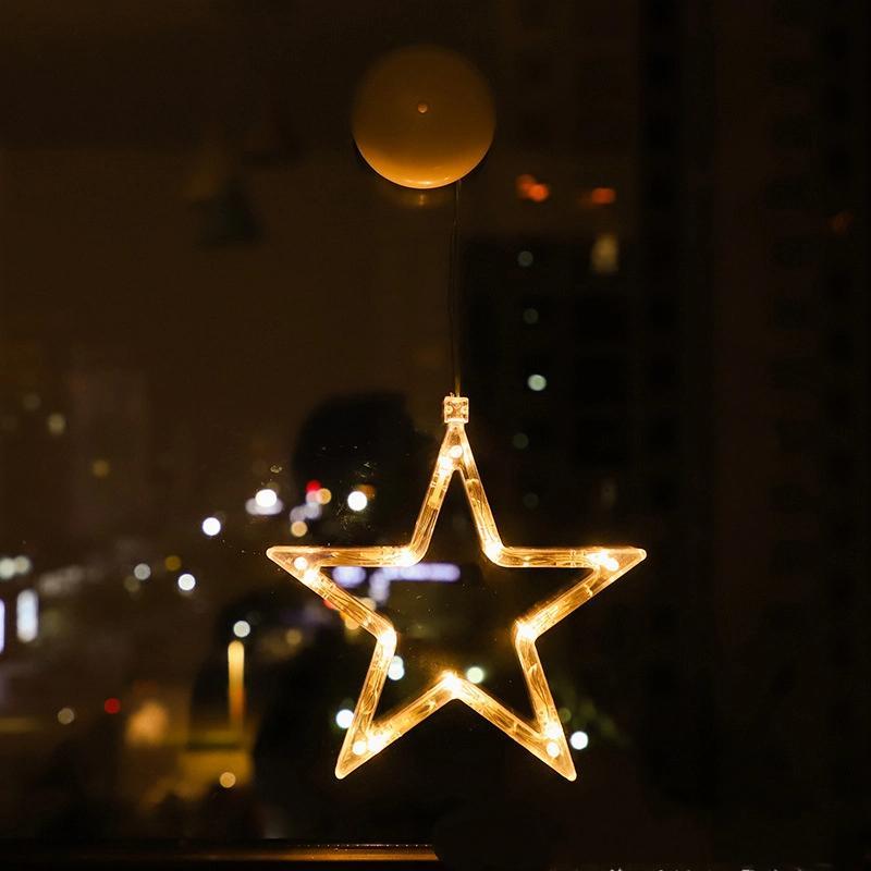 LED Christmas Decorative Lights Santa Claus Snowman Reindeer Christmas Tree Decorations Holiday Party Decorations Star Lights