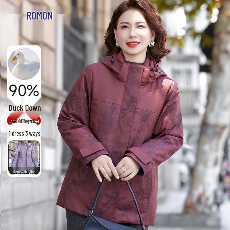 

Luomeng Women s Short Detachable Liner Down Jacket 2XL