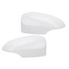 Outer Mirror Cover Weather Resistant Shockproof Sporty White Outer Rearview Wing Mirror Cap for Vehi