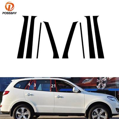 Car Window Pillar Posts Door Trim Cover Stickers Decal for Inokom Santa Fe 2007 2008 2009 2010 2011 2012 Exterior Accessories