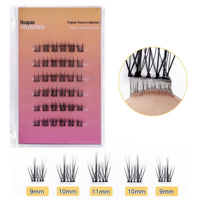 

Полимерные самоклеящиеся накладные ресницы «Лисий глаз» подсолнух (Сегментированный, Без клея, Не требует удаления) Standard