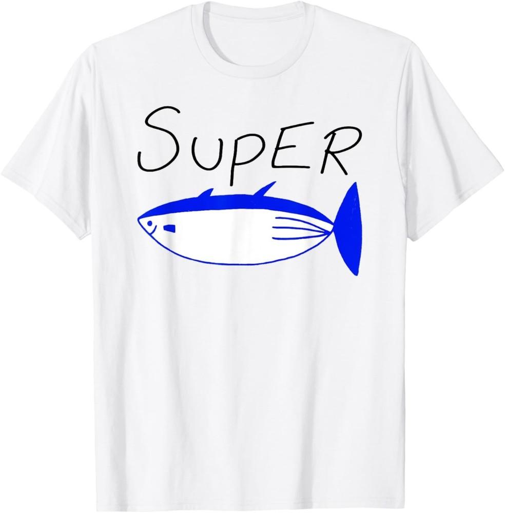 Funny Super Tuna Drawing, Tuna Fish T-Shirt 4XL