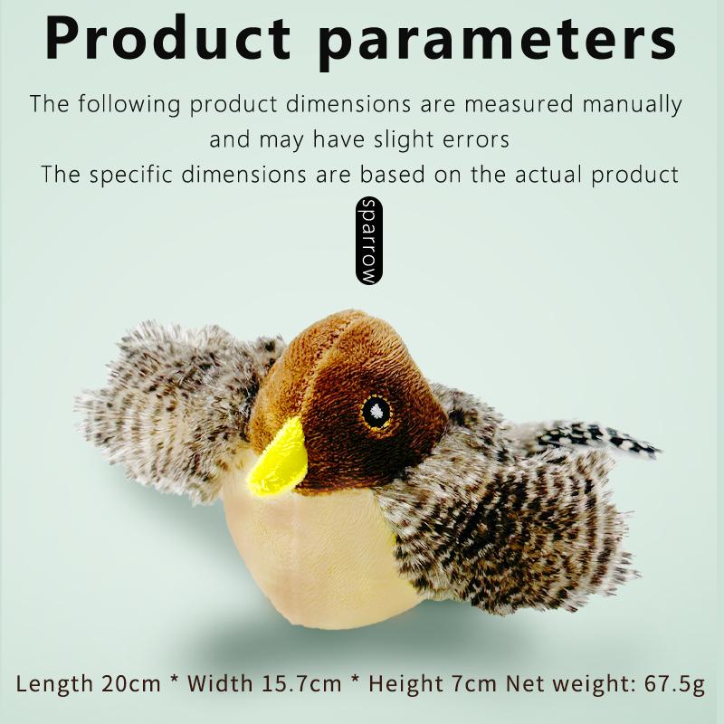 1 Stück Sound Vogel Spielzeug Katze Feder Spielzeug Katze Feder Spielzeug Interaktives Katzenspielzeug mit Geräuschen Geräuschspielzeug Grille Vogel