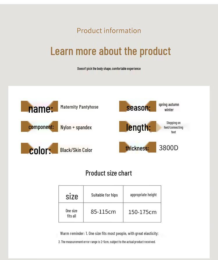 LANGSHA Umstandsleggings mit verstellbarer Bauchstütze und Fleecefutter