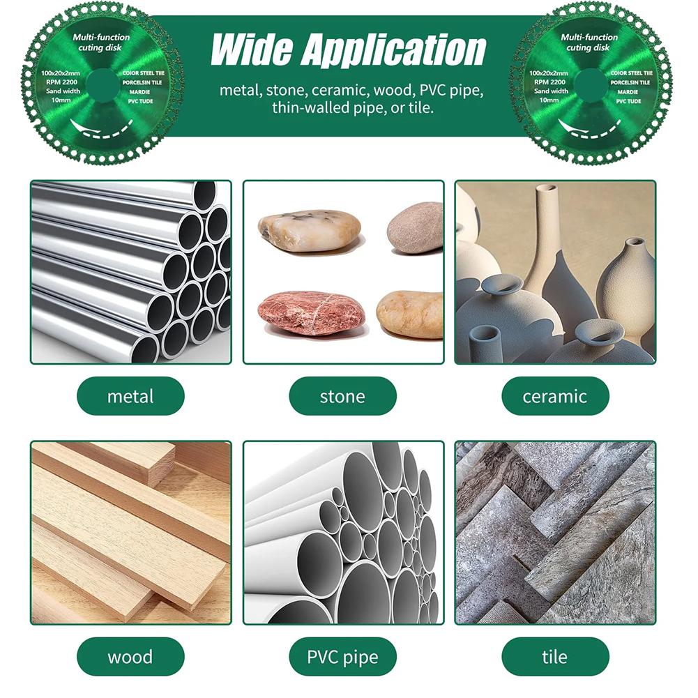 Cutting disc for cutting glass, ceramic tiles, porcelain stoneware 100x100x1.6mm, 5 pcs.