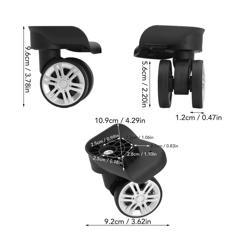 1 Pair Luggage Suitcase Wheels Trunk Caster Spare Part Replacement for Luggage Suitcase Trolley Travel Suitcase Caster