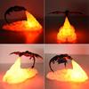 3D-gedruckte Flammenatem-Drachenlampe Schlafzimmer Kreative Nachtlichtdekoration Tischlampe LED-Lade-Nachtlicht Geburtstagsgeschenk