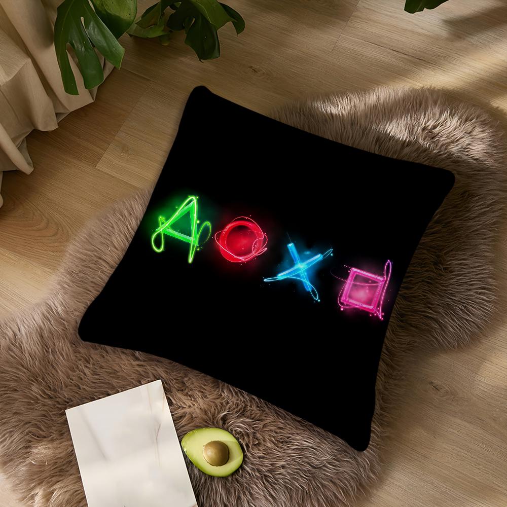 Cool P-PlayStation Fashion Gamer Cushion For Bedroom Car Coffee Shop Room Soft and Living Room Sofa Decorative Pillow Cover Case