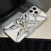 Etui 3D z motylem i płomieniem odprowadzające ciepło na telefon iPhone 16 15 14 13 12 11 Pro Max 16E Galwanizowane Odporne na wstrząsy Miękkie etui