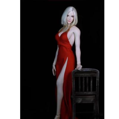 Scale Female Figure Doll Sexy and Elegant Evening Red Carpet Evening Dress 1/6 Dress, Dress,