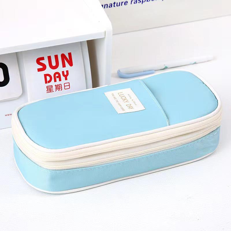 Large-Capacity Dirt-Resistant Pencil Case for Primary and Junior High School Girls - Stylish and Simple Design