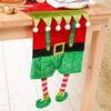 Christmas Table Runner Table Decoration, Long Legged Pompom Christmas Tablecloth Decoration