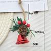 Red Berry Pine Cone Christmas Bell Pendant Ornament