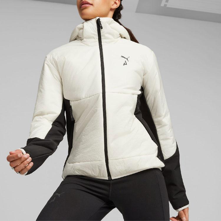 Puma Seasons Hybrid Primaloft Jacket Color Block Casual Hooded Long Sleeve Coat Women Jackets High-Mountain-Snow 524119-87