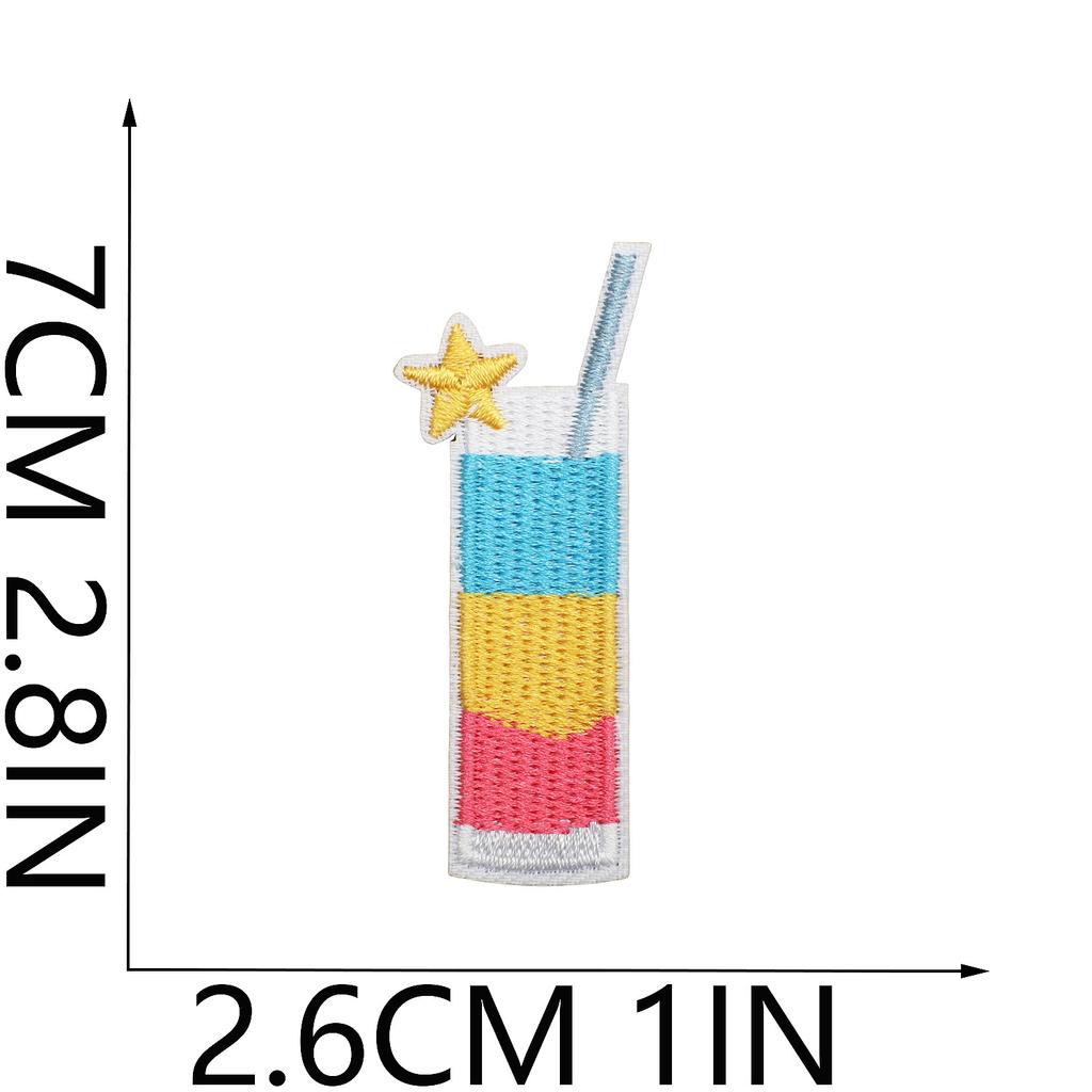 Cabin Embroidery Cloth Sticker Hawaii Travel Decoration Patch Sticker Yay Tree Pineapple Computer Embroidery Patch Flamingo