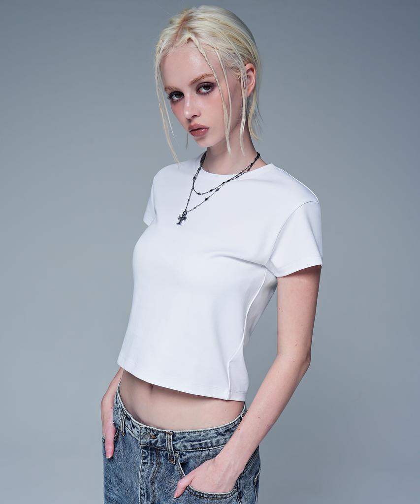 AVANDRESS Elin Matte Round Neck T-Shirt_4 Colors