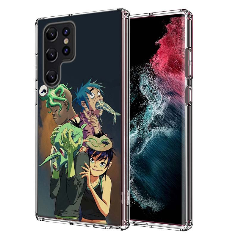 Gorillaz Anime Capa Phone Case For Samsung S26 Ultra S25 Edge Galaxy S23 S21 S20 S24 FE S22 S10 Plus Cover Clear TPU Shell Coque