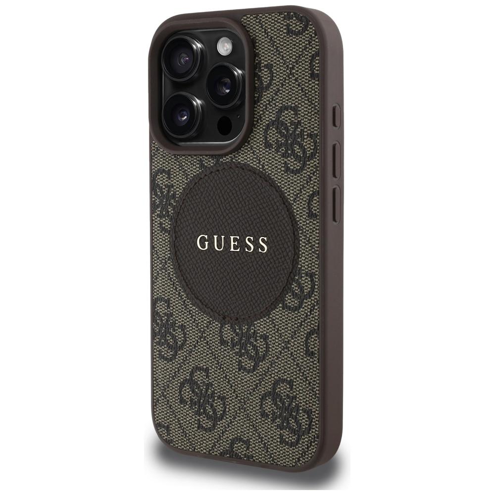 Etui Guess 4G Circle Classic Logo        Magsafe Do Iphone 16 Pro Max Brązowy