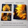 Radiant sunflower design. Bedding Duvet cover sets Duvet covers Pillowcases gifts (1 * Duvet Cover 2 * Pillowcases, without duvet insert)