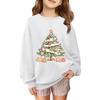 Children's Fashionable Casual Long-sleeved Loose Christmas Print Pullover Sweatshirt